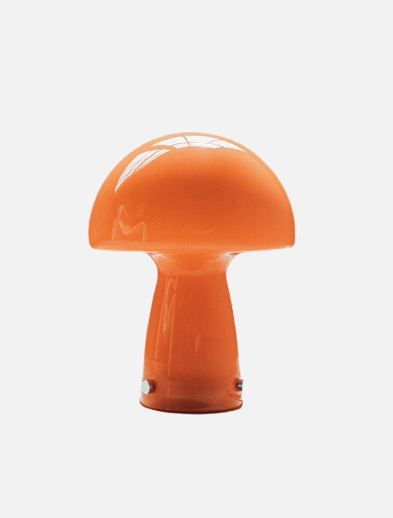 Danish Orange Glass Table Lamp