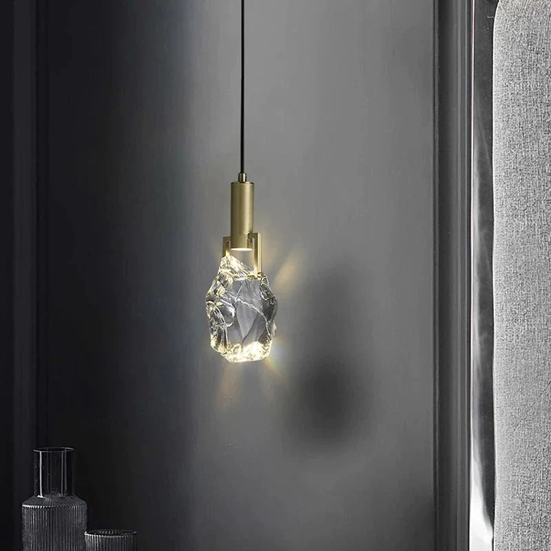 Modern Creative Crystal Stone Pendant Lamp