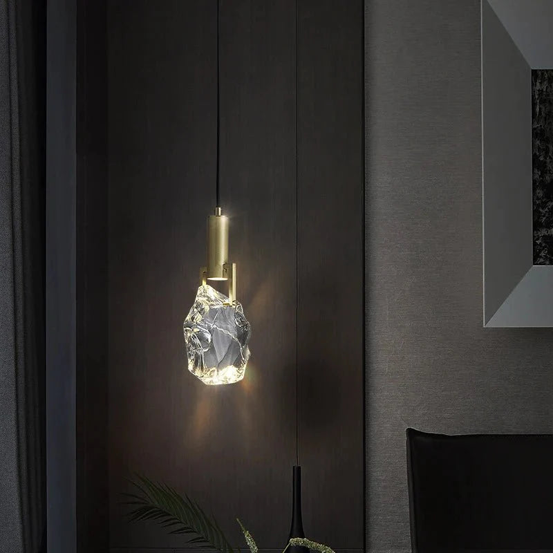 Modern Creative Crystal Stone Pendant Lamp