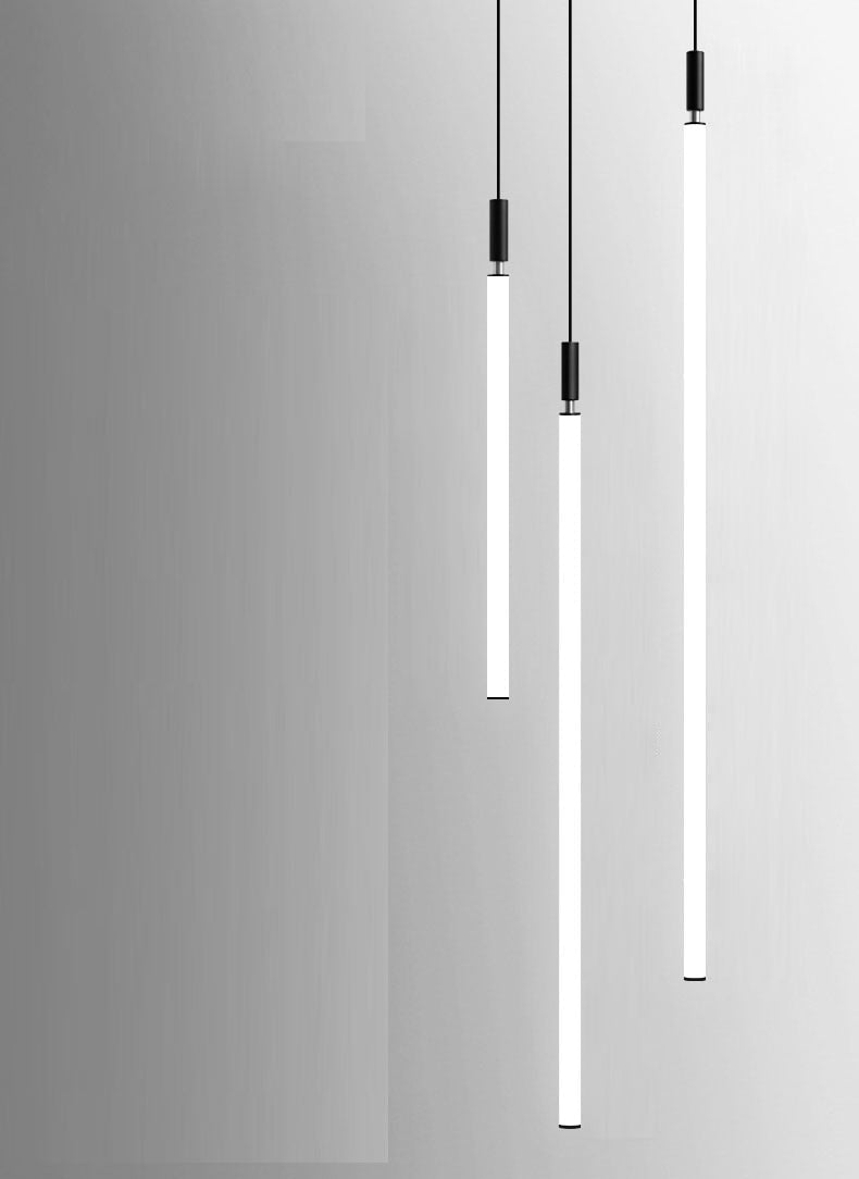 Sleek Modern Long Tube Pendant Light