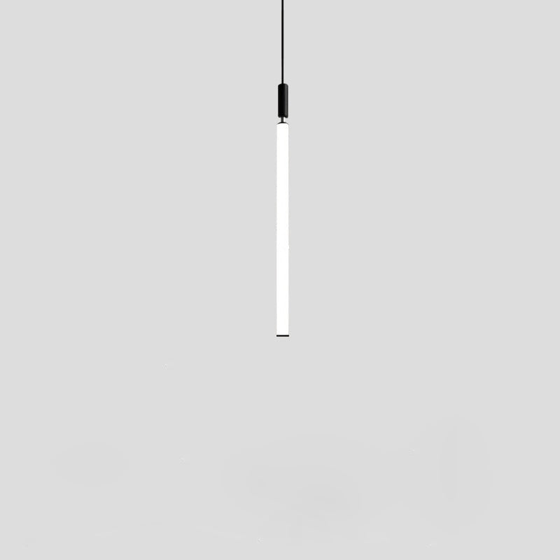Sleek Modern Long Tube Pendant Light