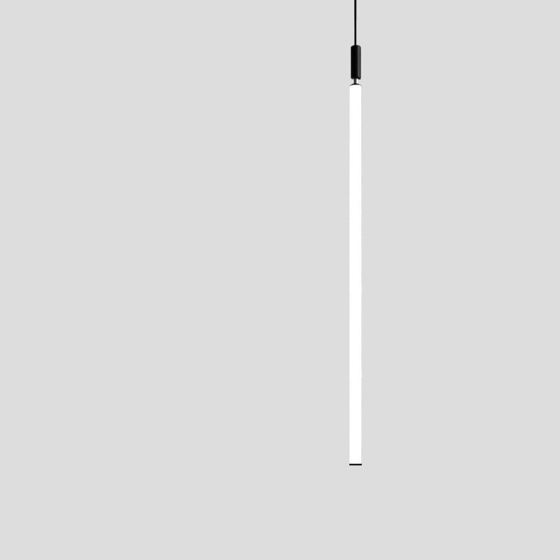 Sleek Modern Long Tube Pendant Light