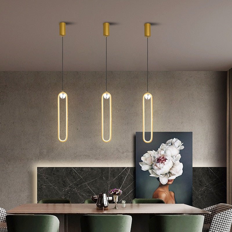 Modern LED Ovale Design Luster Fixture Pendant Lights