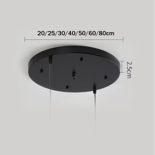 Ceiling Canopy Base for Pendant Light Multi Size DIY Black/White/Gold Plate 3/4/5