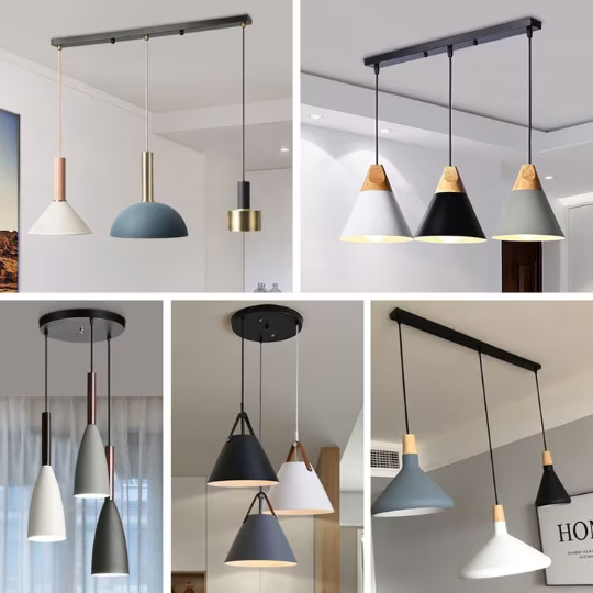 Ceiling Canopy Base for Pendant Light Multi Size DIY Black/White/Gold Plate 3/4/5