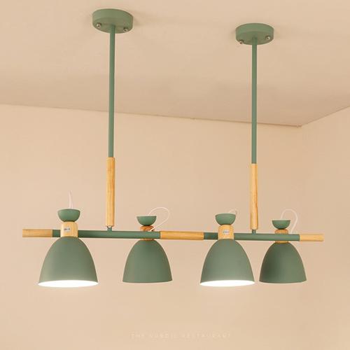 Vintage Wood Chandelier Lights