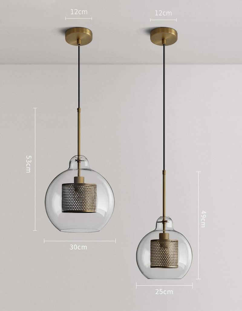 Modern Loft Glass Ball Pendant Light