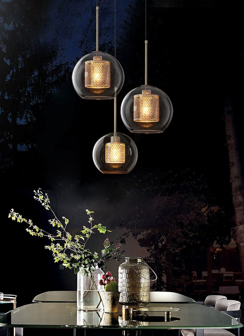 Modern Loft Glass Ball Pendant Light