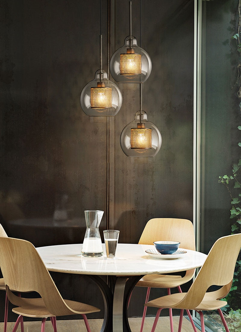 Modern Loft Glass Ball Pendant Light