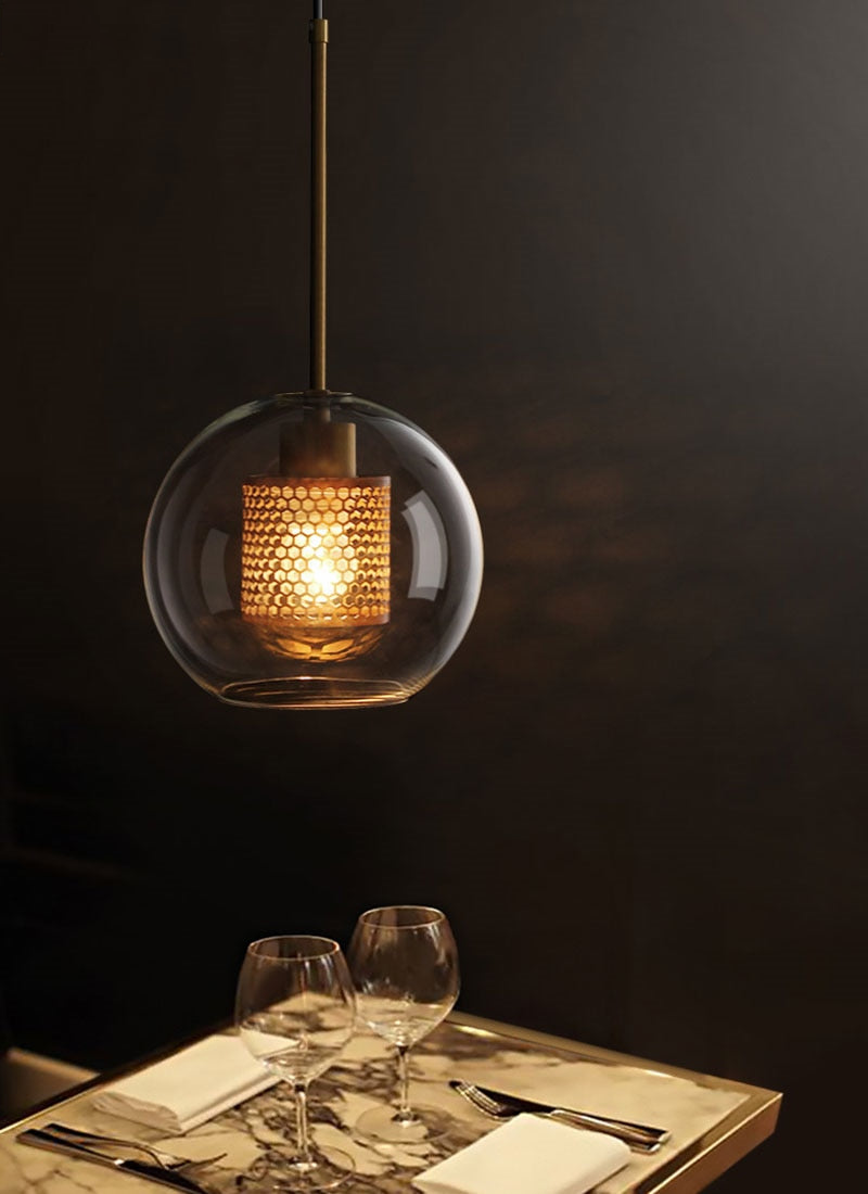 Modern Loft Glass Ball Pendant Light