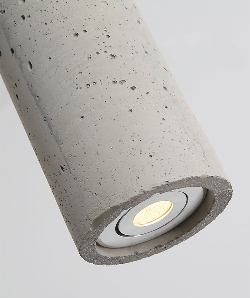 Sleek Concrete Tube Pendant Lamp