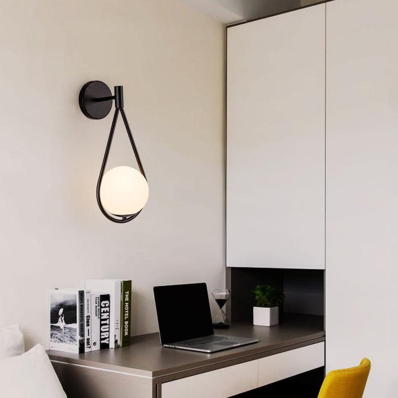 Metal Casing Glass Ball Wall Light
