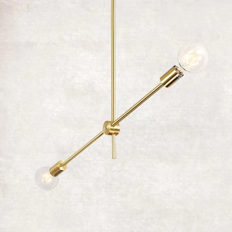 Contemporary Gold Rod Chandelier Lighting