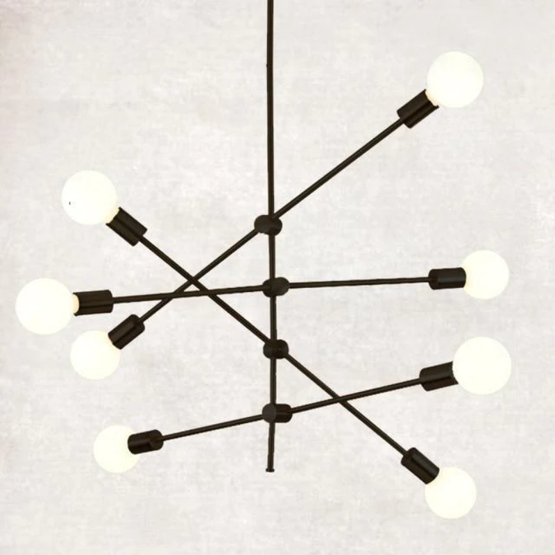 Contemporary Gold Rod Chandelier Lighting
