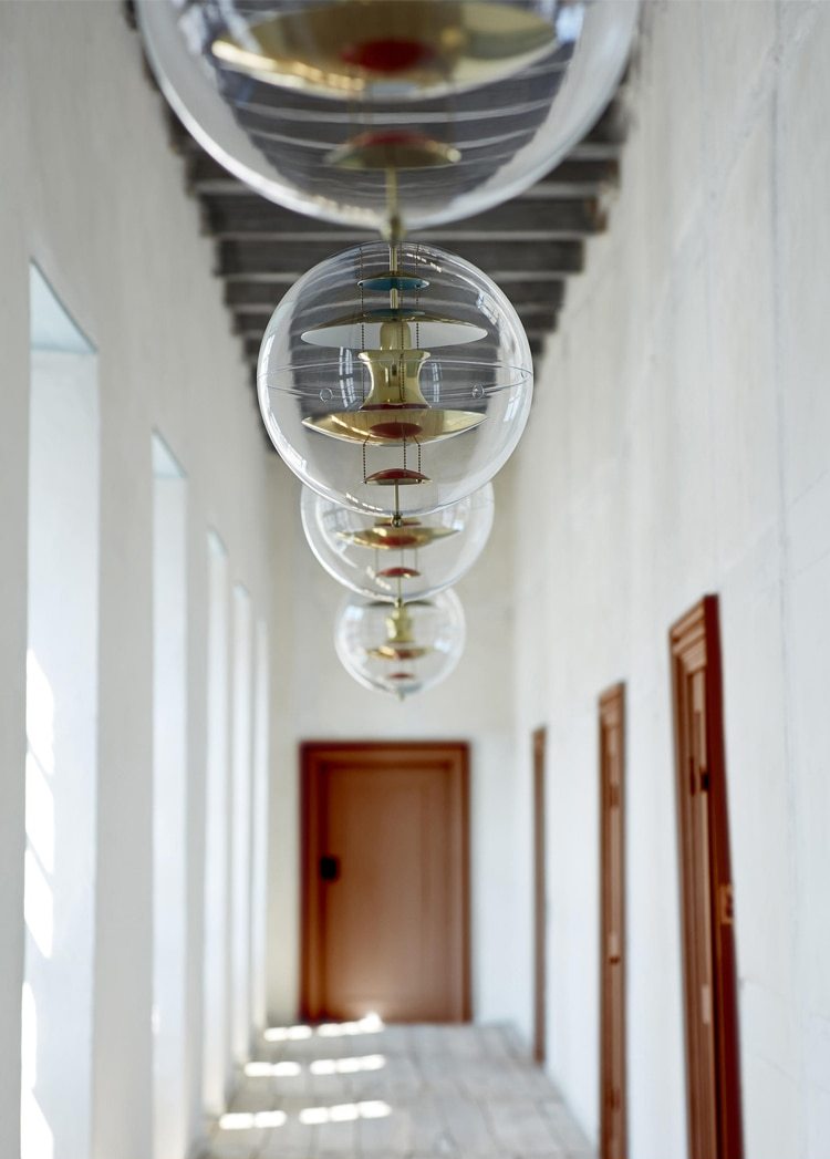 Vintage Sphere Fixture Acrylic Metal Pendant Light