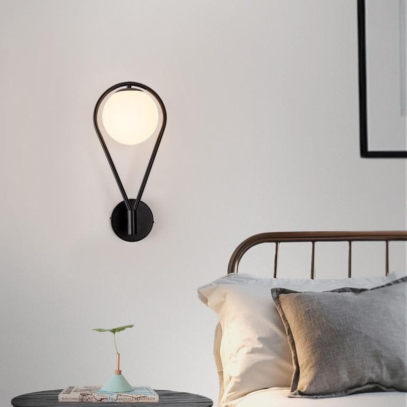 Metal Casing Glass Ball Wall Light