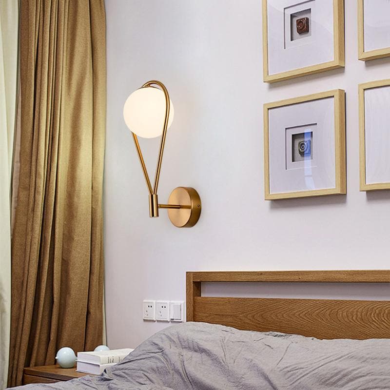 Metal Casing Glass Ball Wall Light