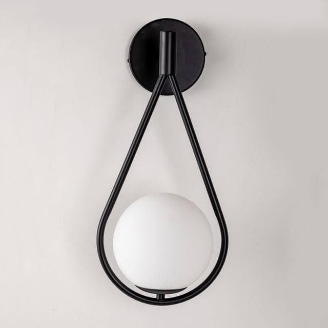 Metal Casing Glass Ball Wall Light