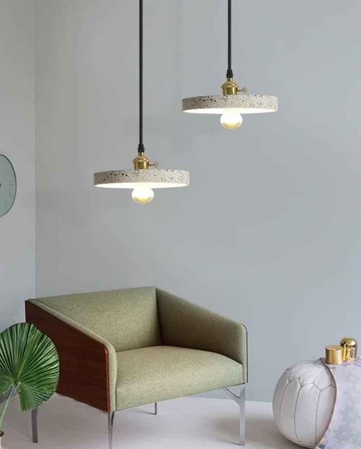 Contemporary White Cement Pendant Lights