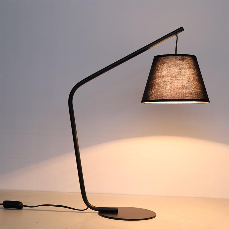 Vintage Cloth Cover Metal Table Light