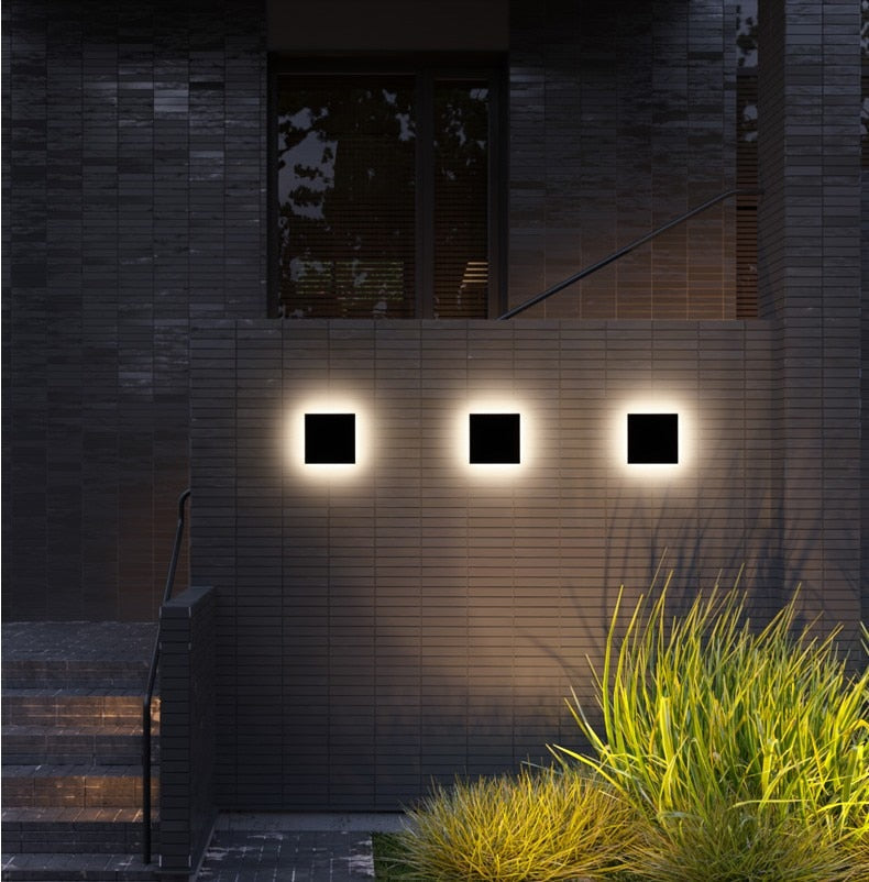 Square Waterproof LED Wall Light