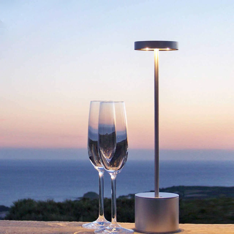 Sleek Metal Aluminum Table Lamp