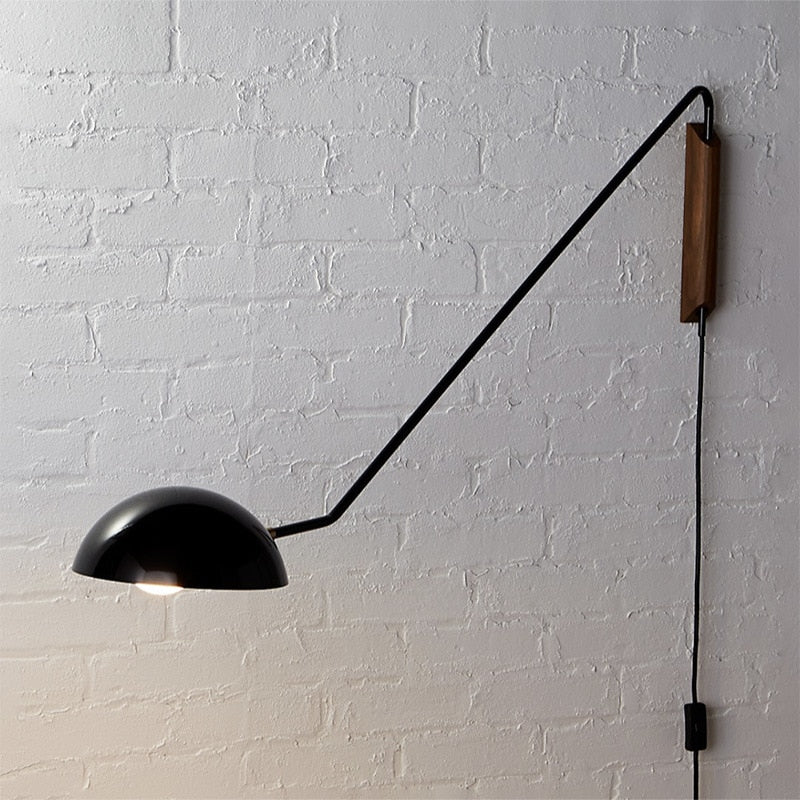 Vintage Metal Long Arm Wall Lamp