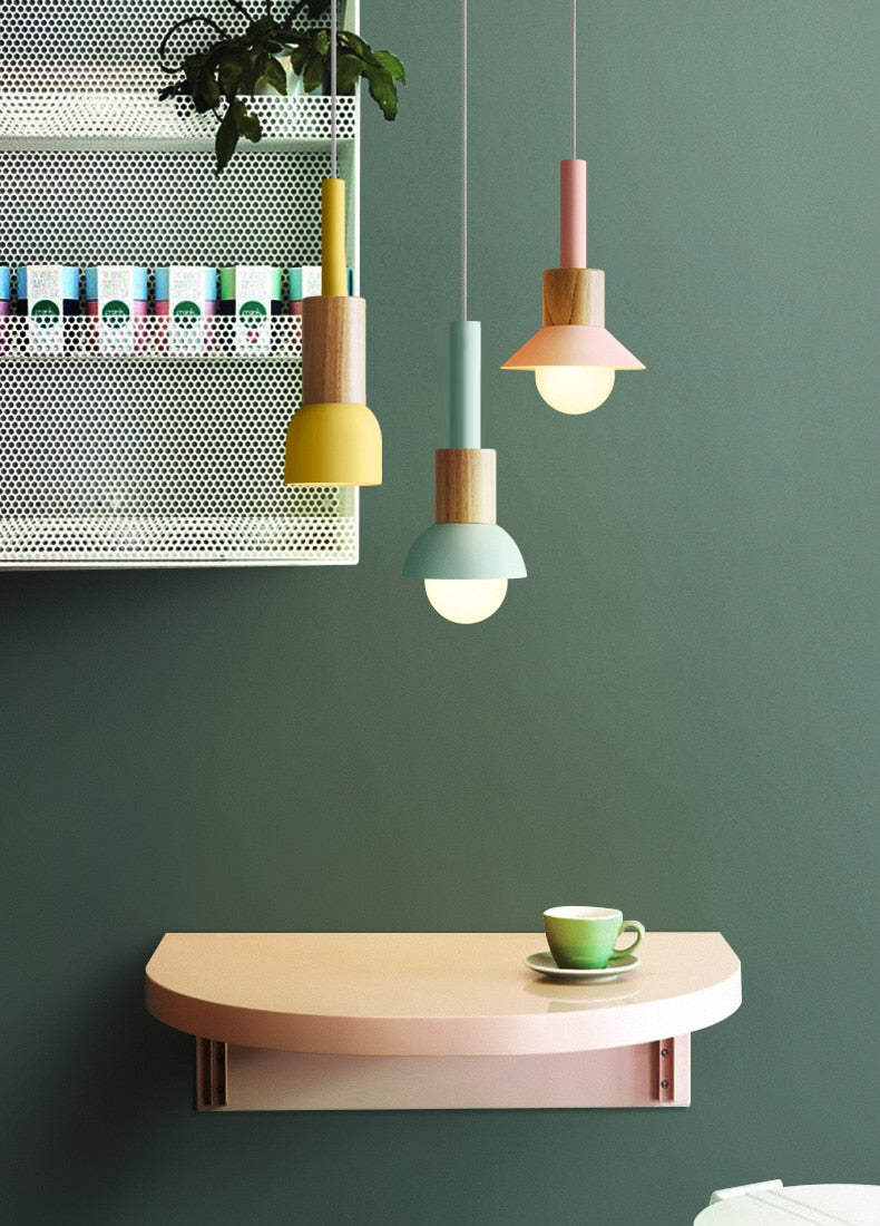 Timber Macaron Hanging Pendant Lights