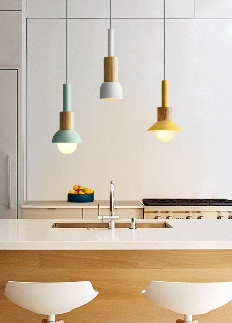 Timber Macaron Hanging Pendant Lights