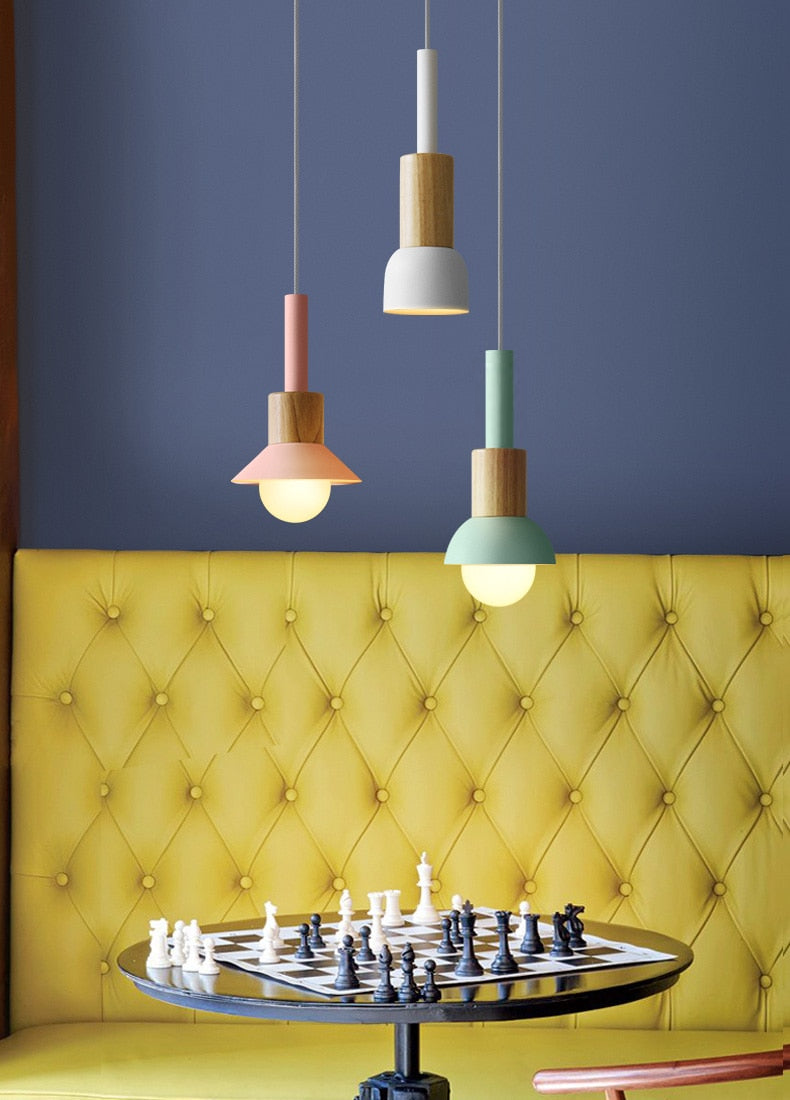 Timber Macaron Hanging Pendant Lights