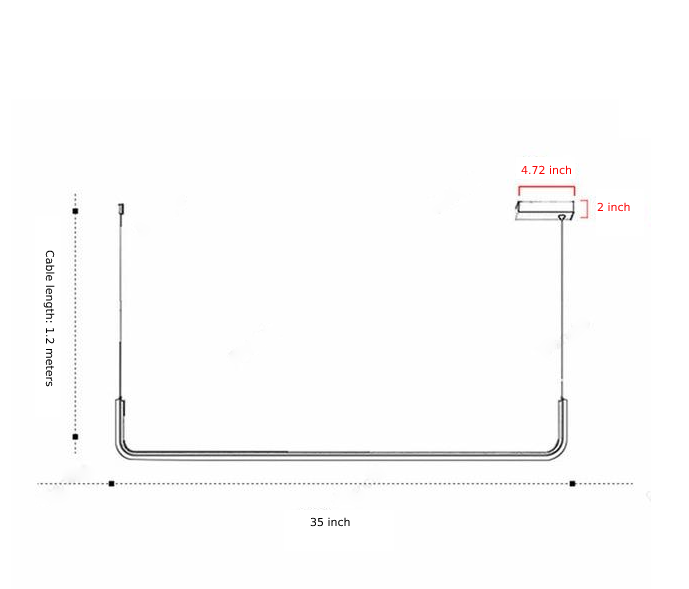 Modern Long Hanging Chandelier Light