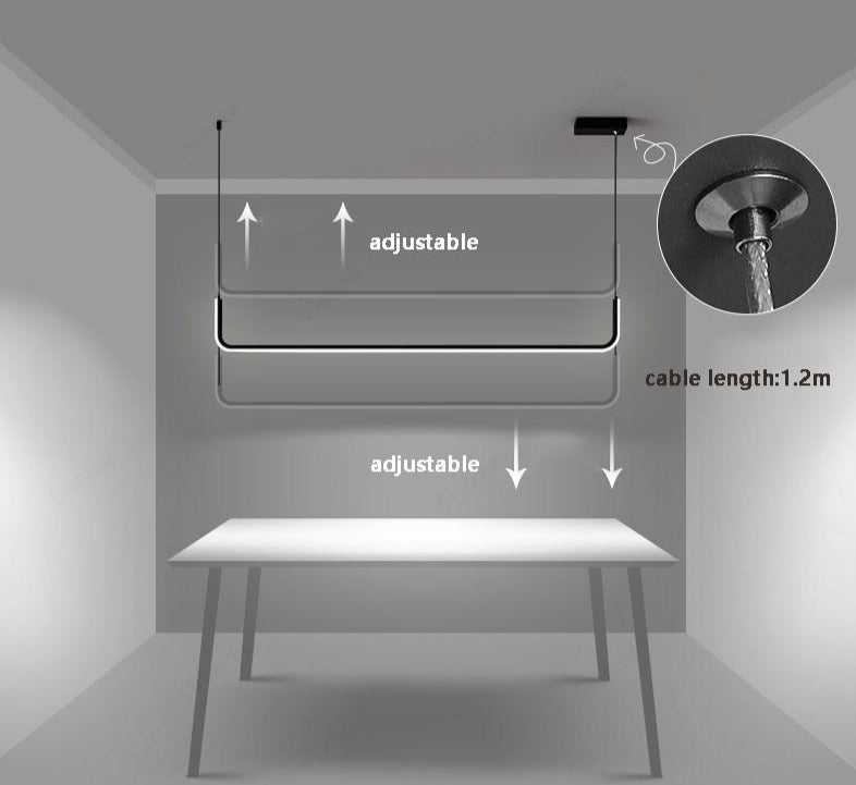 Modern Long Hanging Chandelier Light