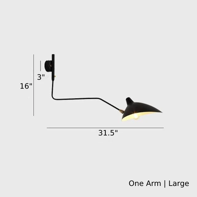 Rotating Arm Duckbill Wall Light