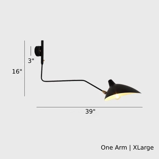 Rotating Arm Duckbill Wall Light