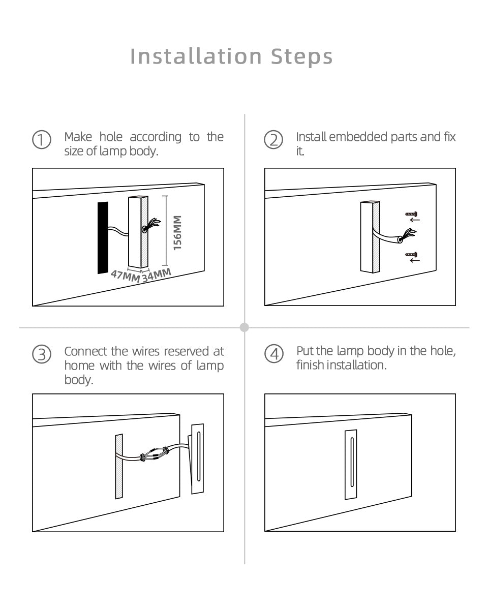 Recessed LED Corner Wall Light