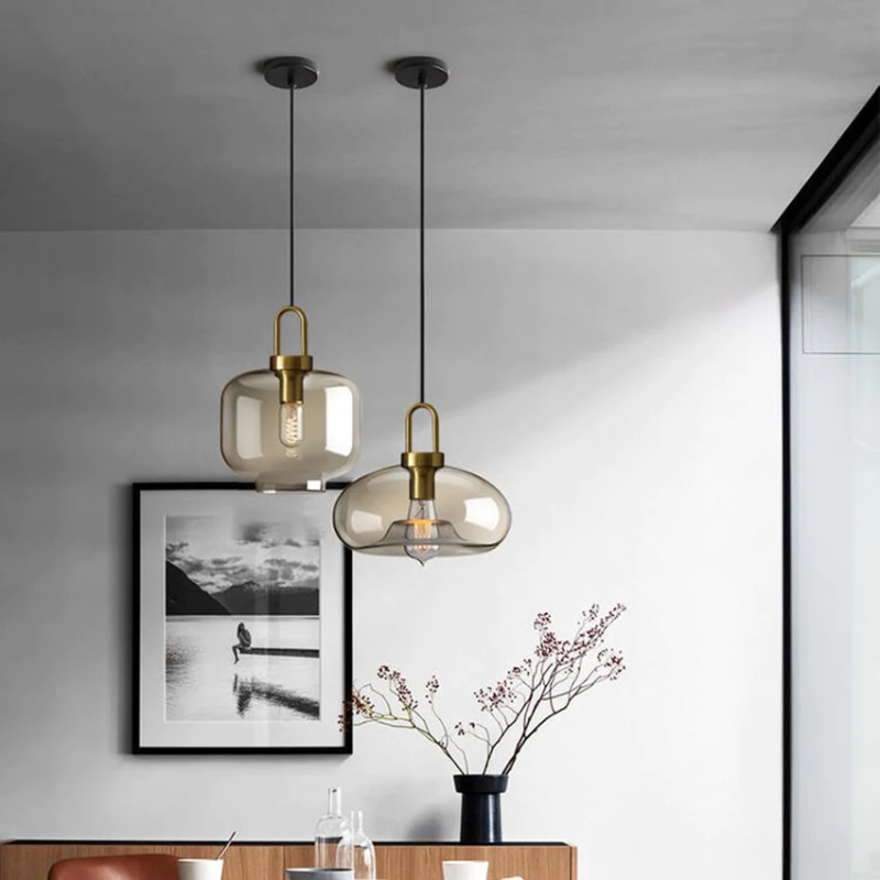 Contemporary Loft Glass Pendant Light