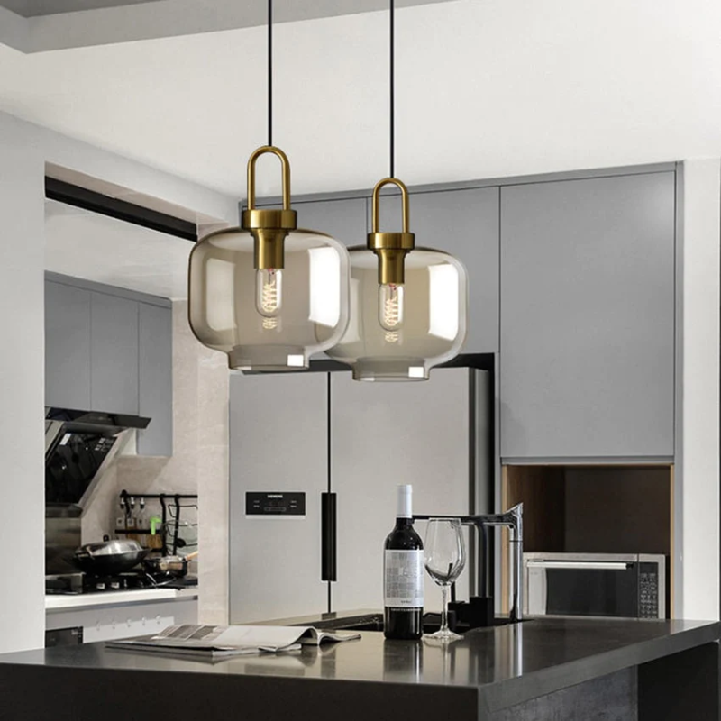 Contemporary Loft Glass Pendant Light