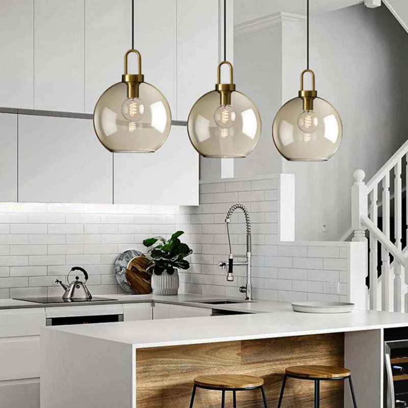 Contemporary Loft Glass Pendant Light