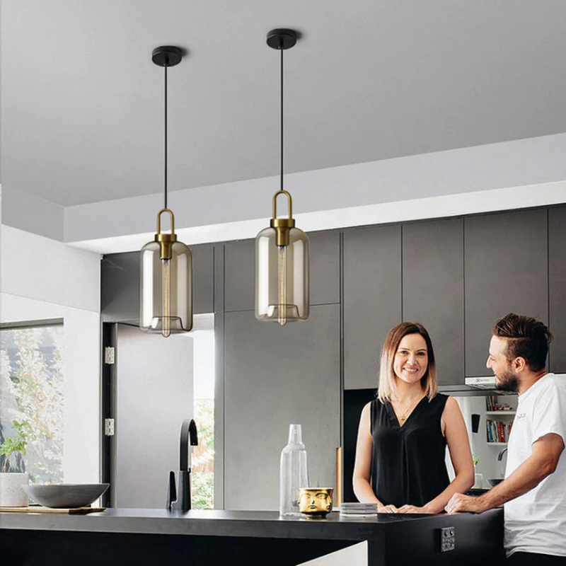 Contemporary Loft Glass Pendant Light