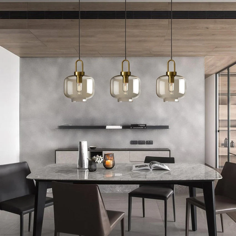 Contemporary Loft Glass Pendant Light