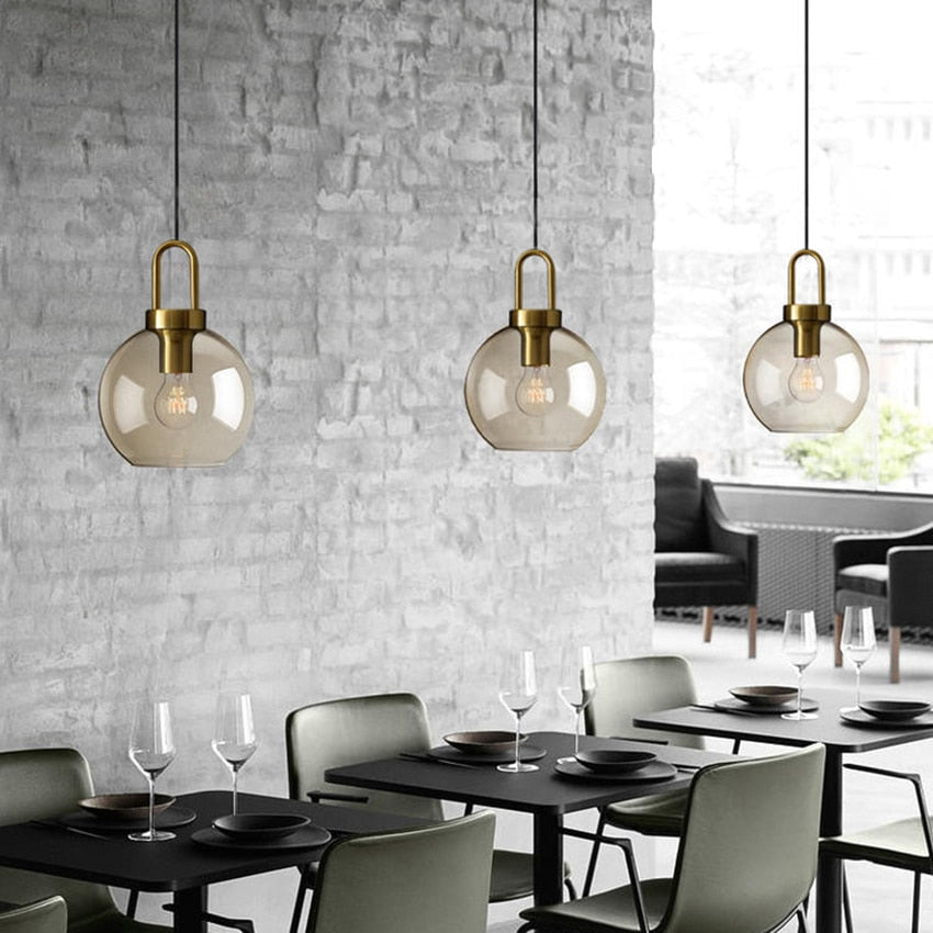 Contemporary Loft Glass Pendant Light