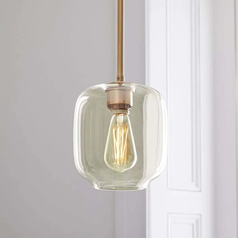Clear Cognac Glass Nordic Pendant Lamp