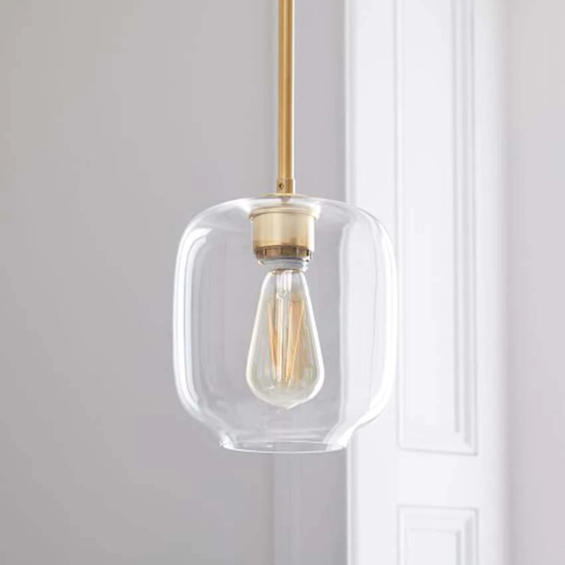 Clear Cognac Glass Nordic Pendant Lamp