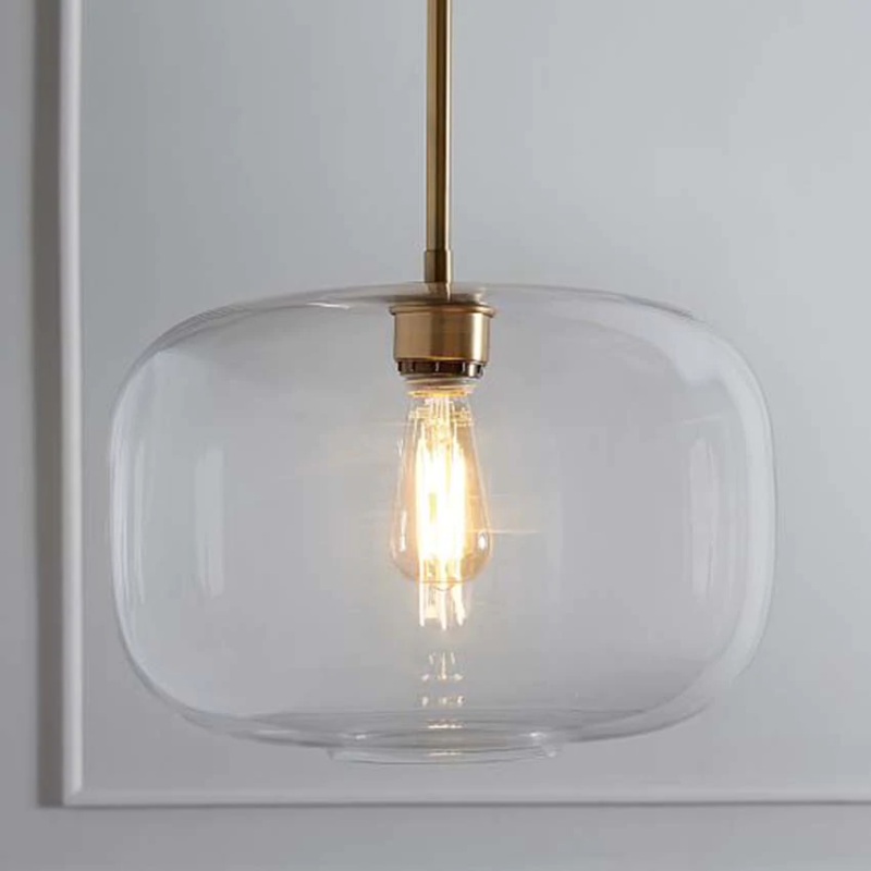 Clear Cognac Glass Nordic Pendant Lamp