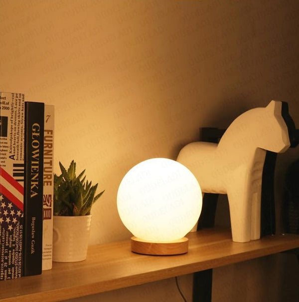 Modern Round Glass Table Lamp
