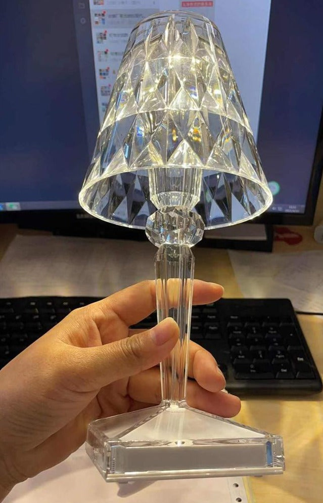 Dazzling Diamond Glass Table Lamp