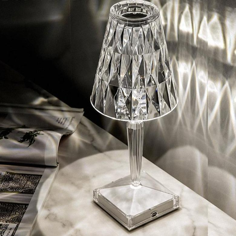 Dazzling Diamond Glass Table Lamp