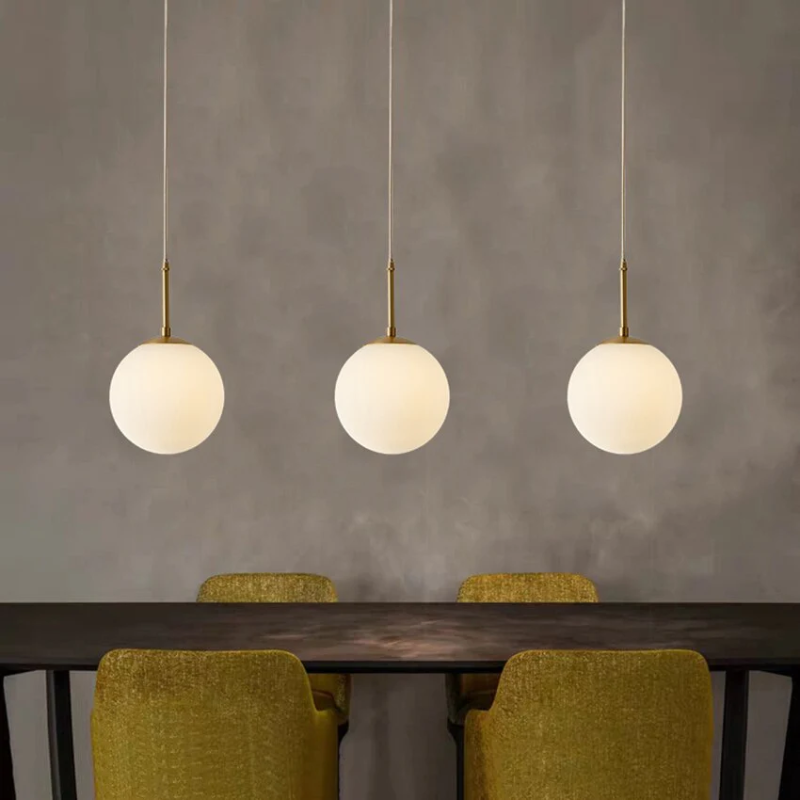 Glowing Sphere Long Stick Pendant Lamp