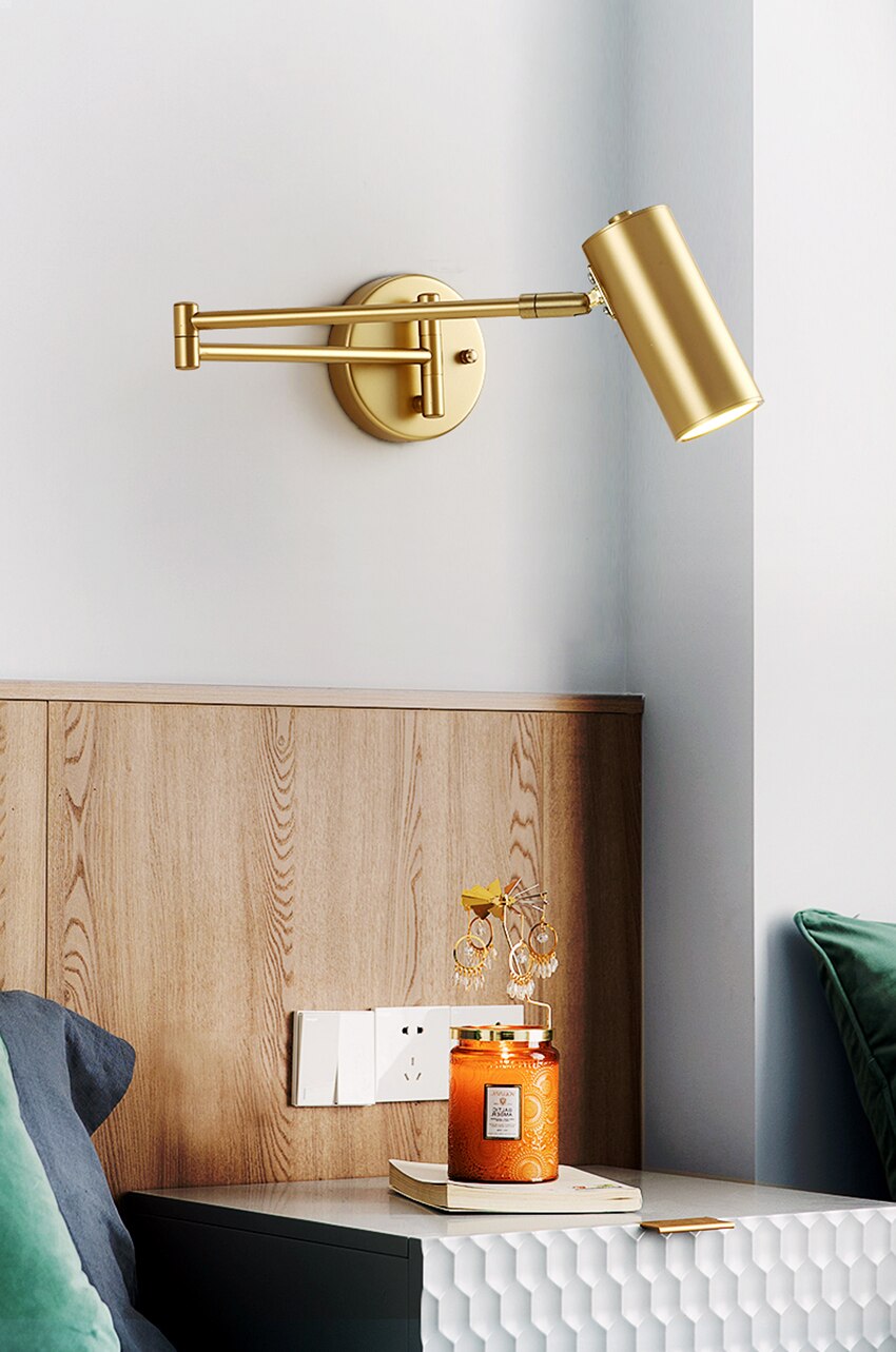 Gilded Foldable LED Wall Light Fixture