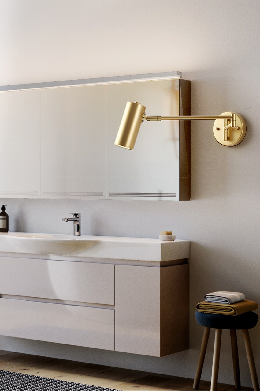 Gilded Foldable LED Wall Light Fixture